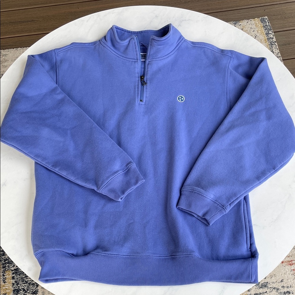 Volunteer Traditions Tristar Quarter Zip Sweater Pullover in Blue Men’s Large